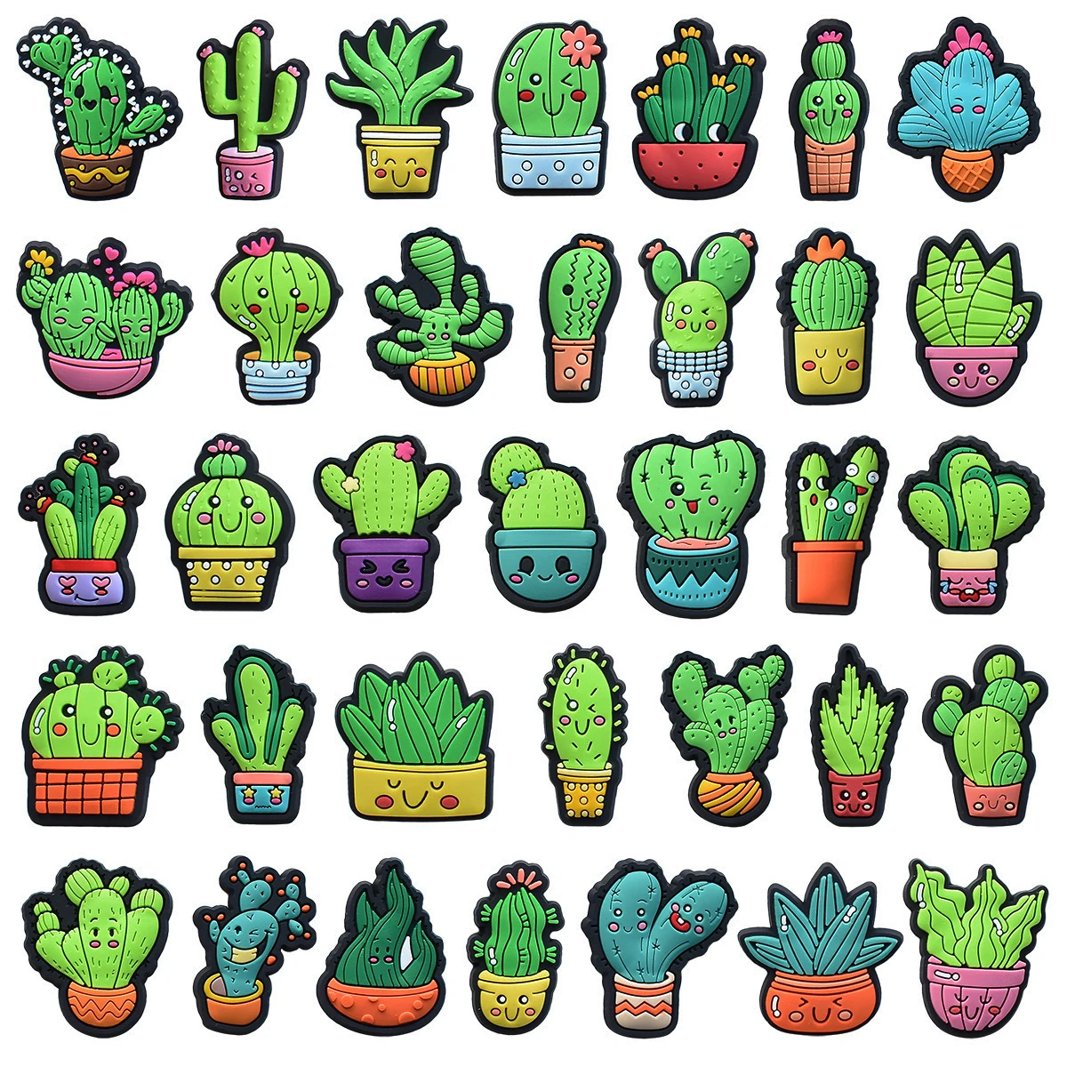 

Cactus Shoe Charms for Crocs Accessories Charms Pin Shoe Decoration Clogs Wristbands Bracelets Kids Party Favor Gifts