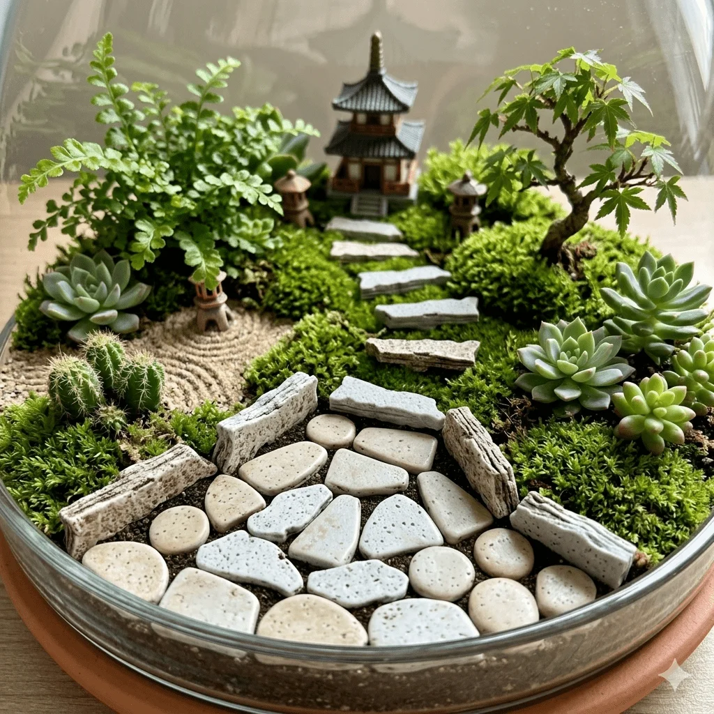 30pcs Realistic Miniature Stone Path Tiles, 3 Styles of Irregular Cobblestone Walkway Pieces for DIY Diorama Building