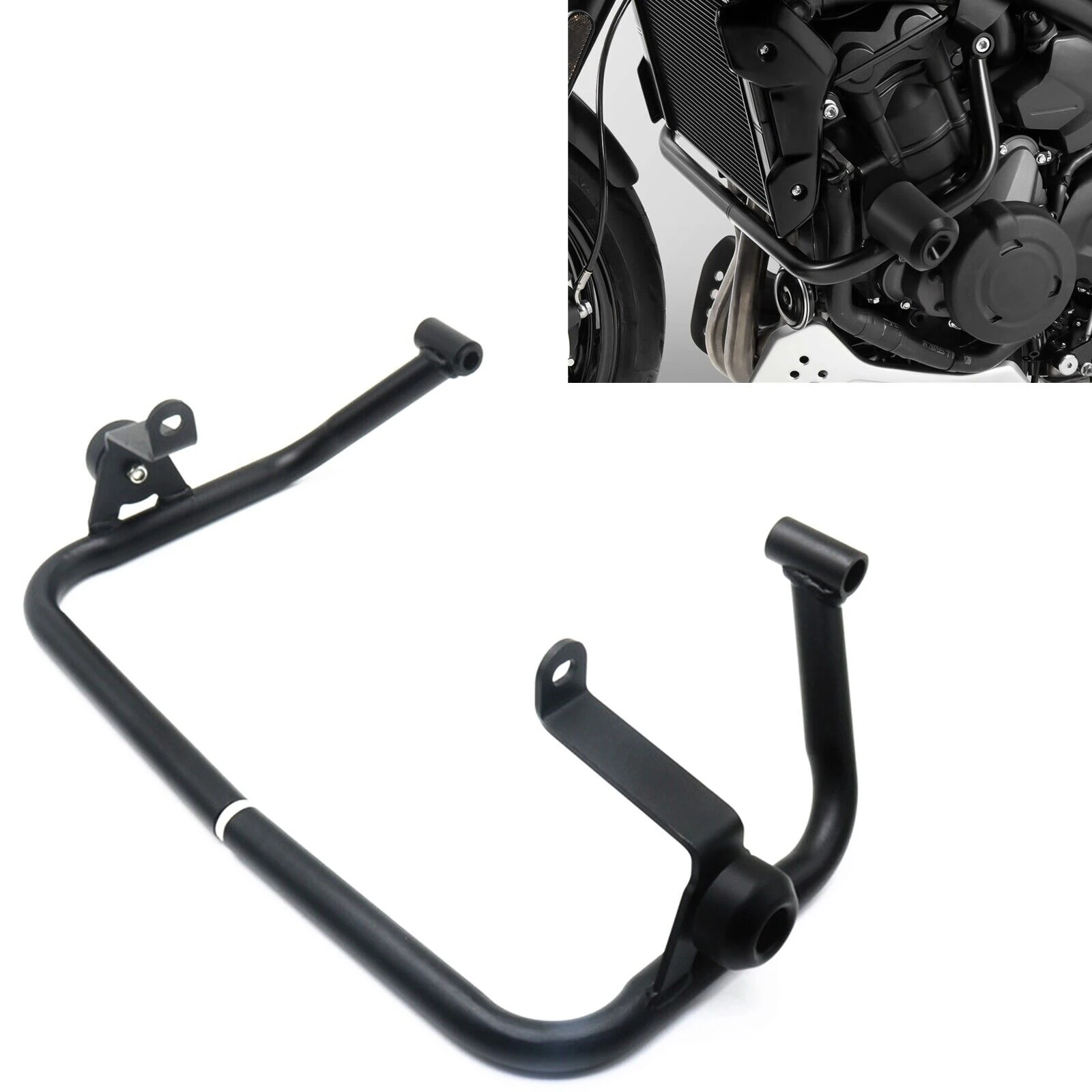 Black Engine Protection Guard Frame Crash Bars Iron Fits For Tr Trident 660 21