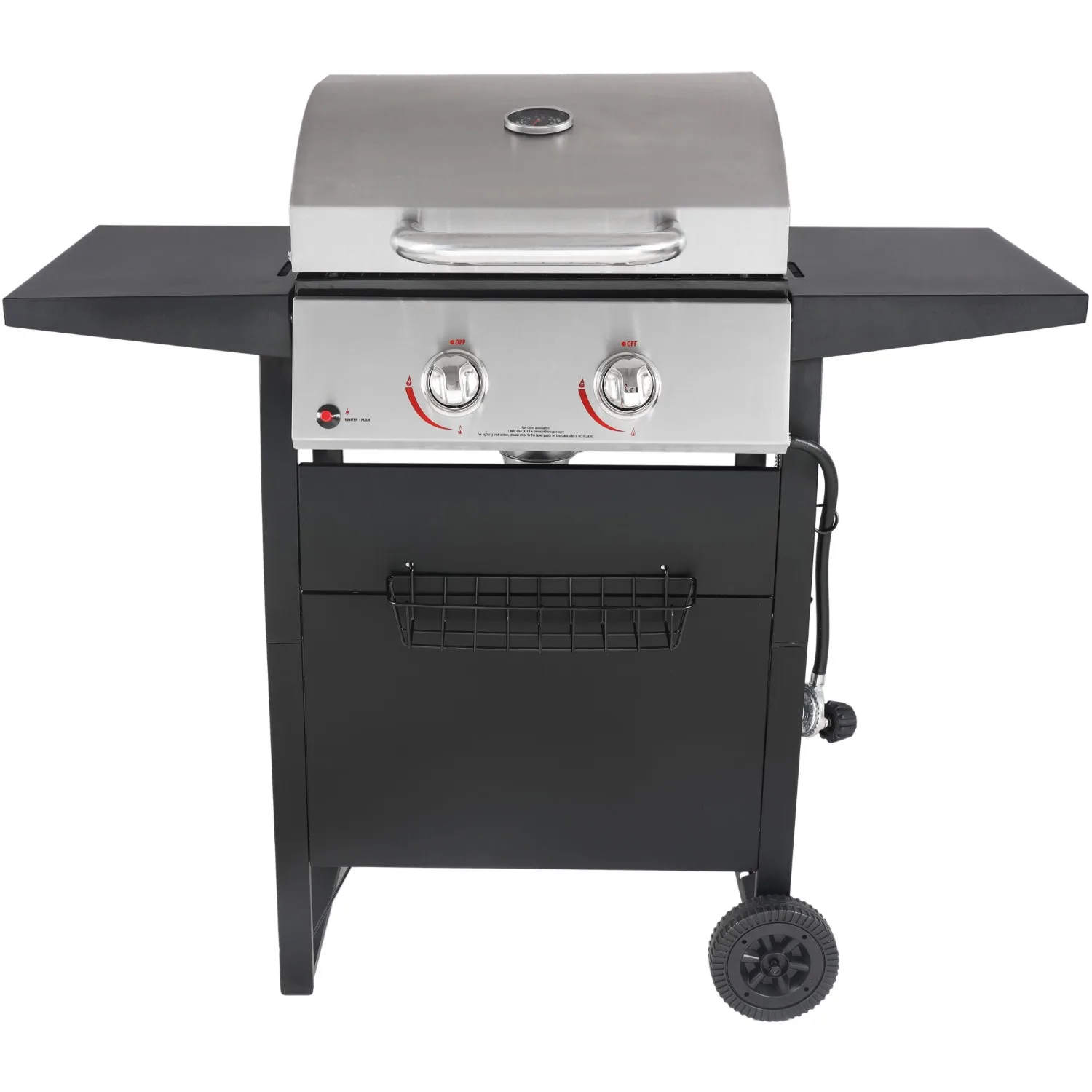 

RevoAce 2-Burner Space Saver Propane Gas Grill, Stainless and Black, GBC1705WV