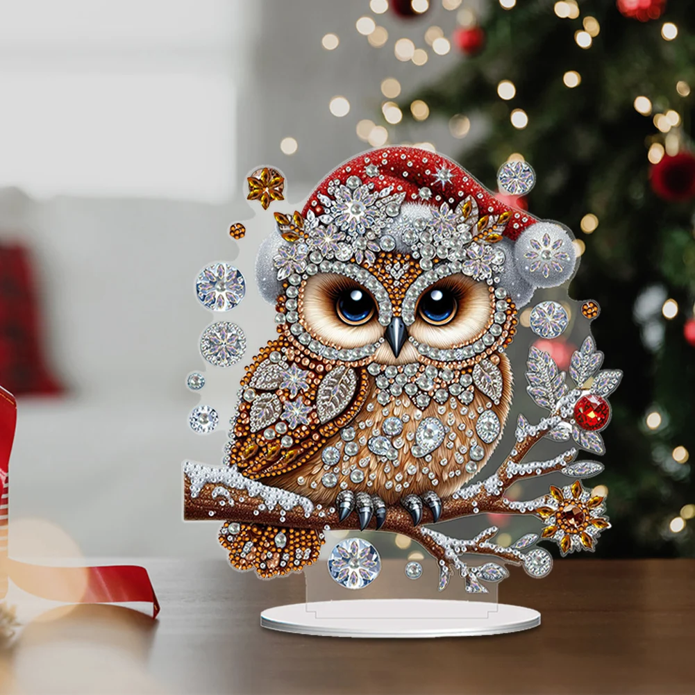 

2D Flat Print Animal DIY Double-Sided Printed Single-Side Drill Diamond Painting Tabletop Ornaments Kit Desktop Diamond Art Kits