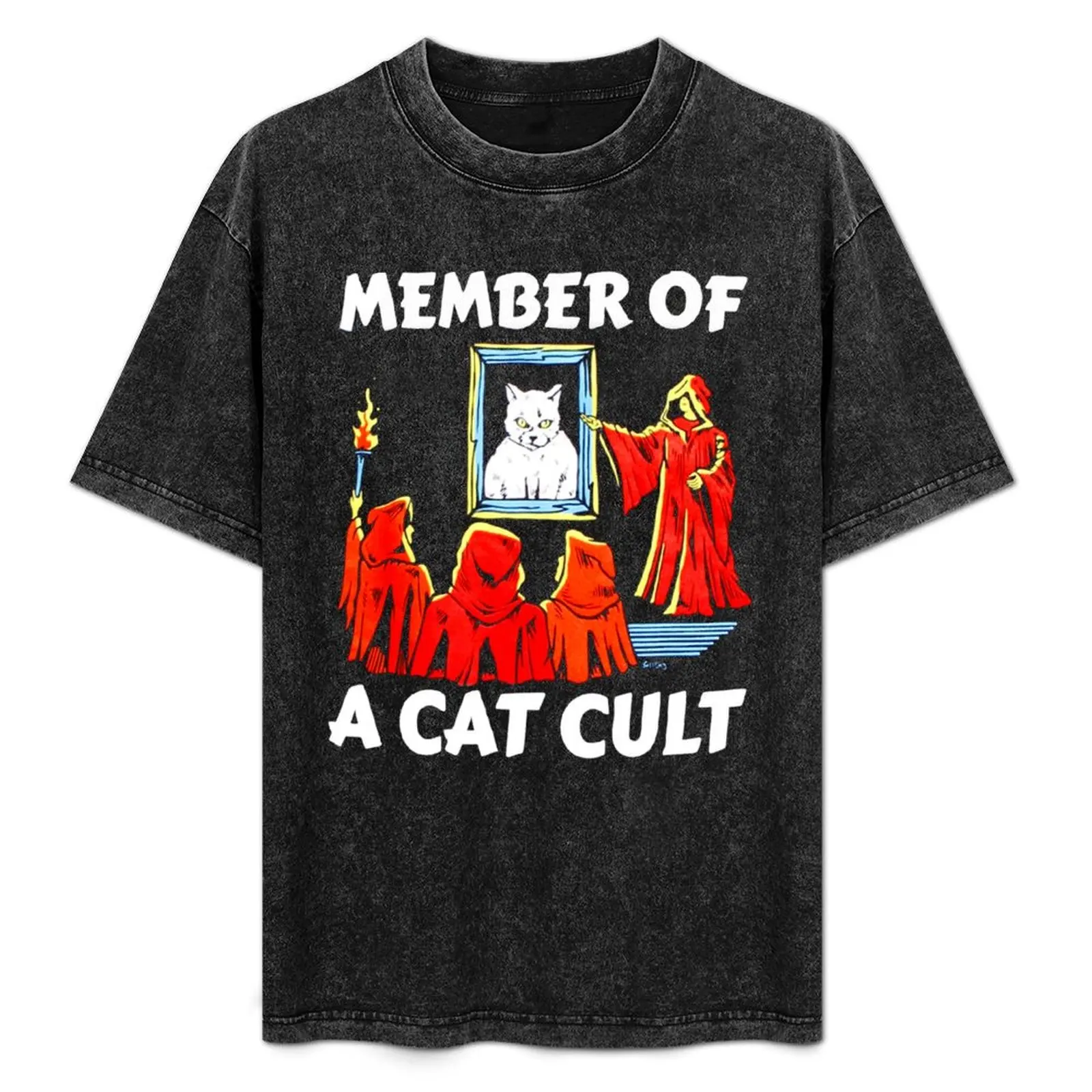 

Member-of-A-Cat-Cult- T-Shirt T-shirts oversize essential t shirt summer tops plain black t shirts men