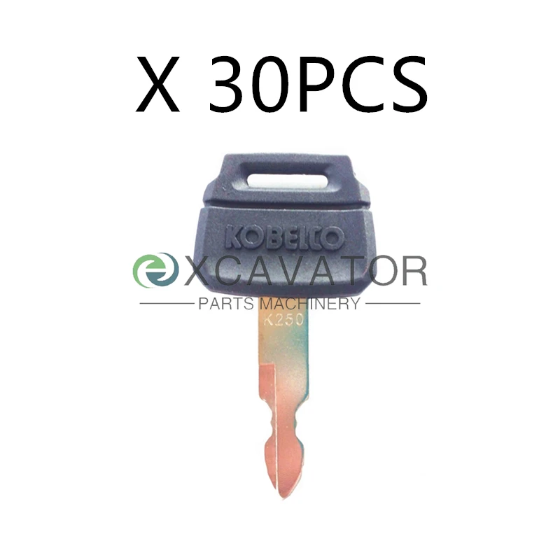 

30 Pcs K250 Key For Kobelco Excavator Heavy Equipment Fits Case Kawasaki Free Shipping