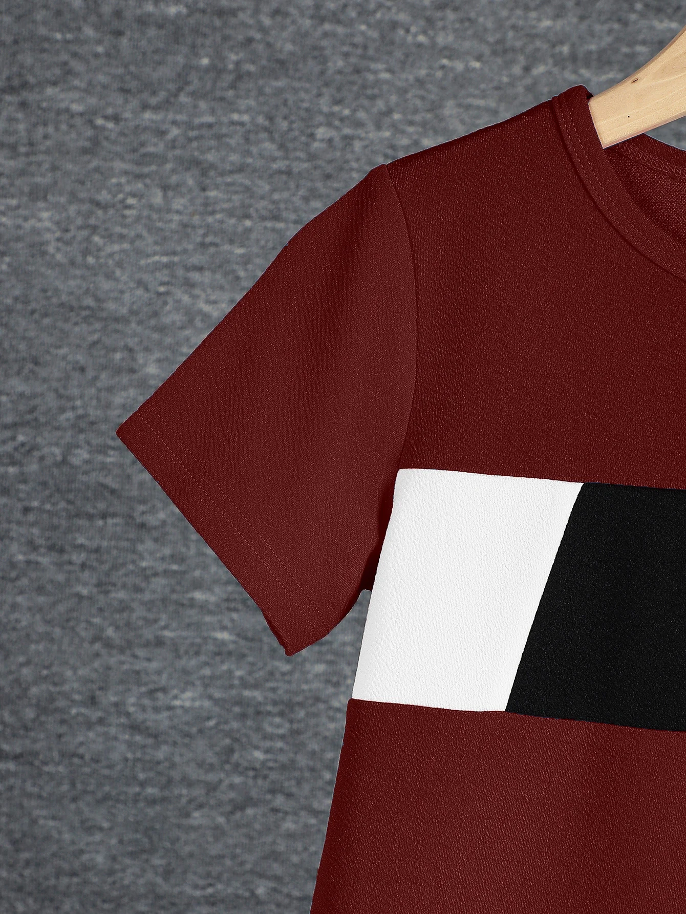 2-teiliges Set für Jungen, lässiges Outfit, Farbblock-Kurzarm-T-Shirt und Shorts, bequeme Sommer-Kinderkleidung, 8 Farben für Alter 7–15 Jahre – Detail 5