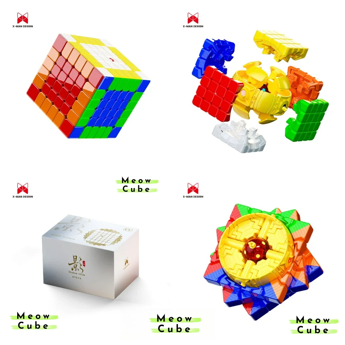 

NEW! [MeowCube] QiYi XMD Shadow V3 UV 6x6 Core Magnetic Magic X-Man ShadowV3 M 6x6x6 Magnetic Magic Cube QiYi Magnetic Cube