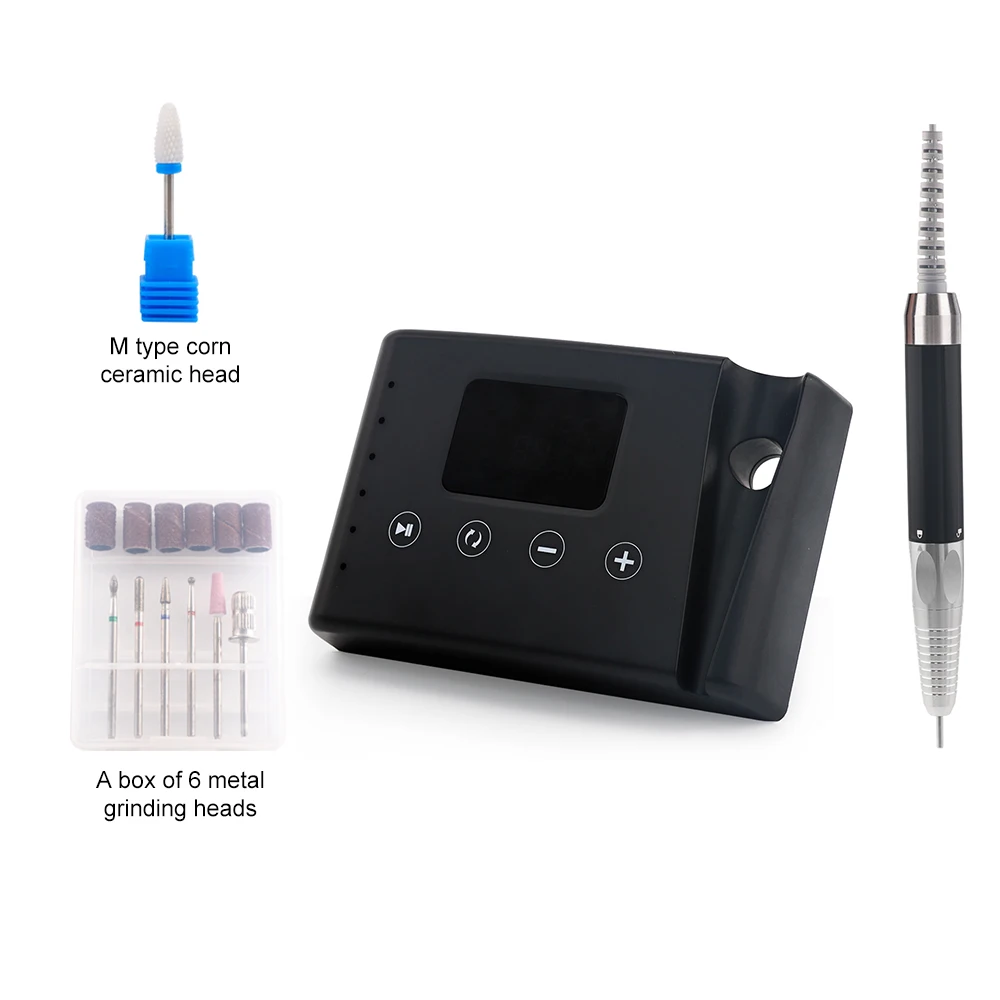 Borstelloze 35000 RPM draagbare 2-in-1 elektrische desktop nagelboormachine Boren manicure nagelpolijstmachine 85 w Krachtig met bitset