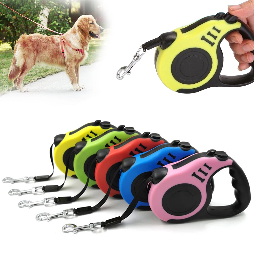 3m;5m Leashes Durable Automatic Retractable Nylon Cat Lead Extension Puppy Walking Running Lead Roulette For Dogs