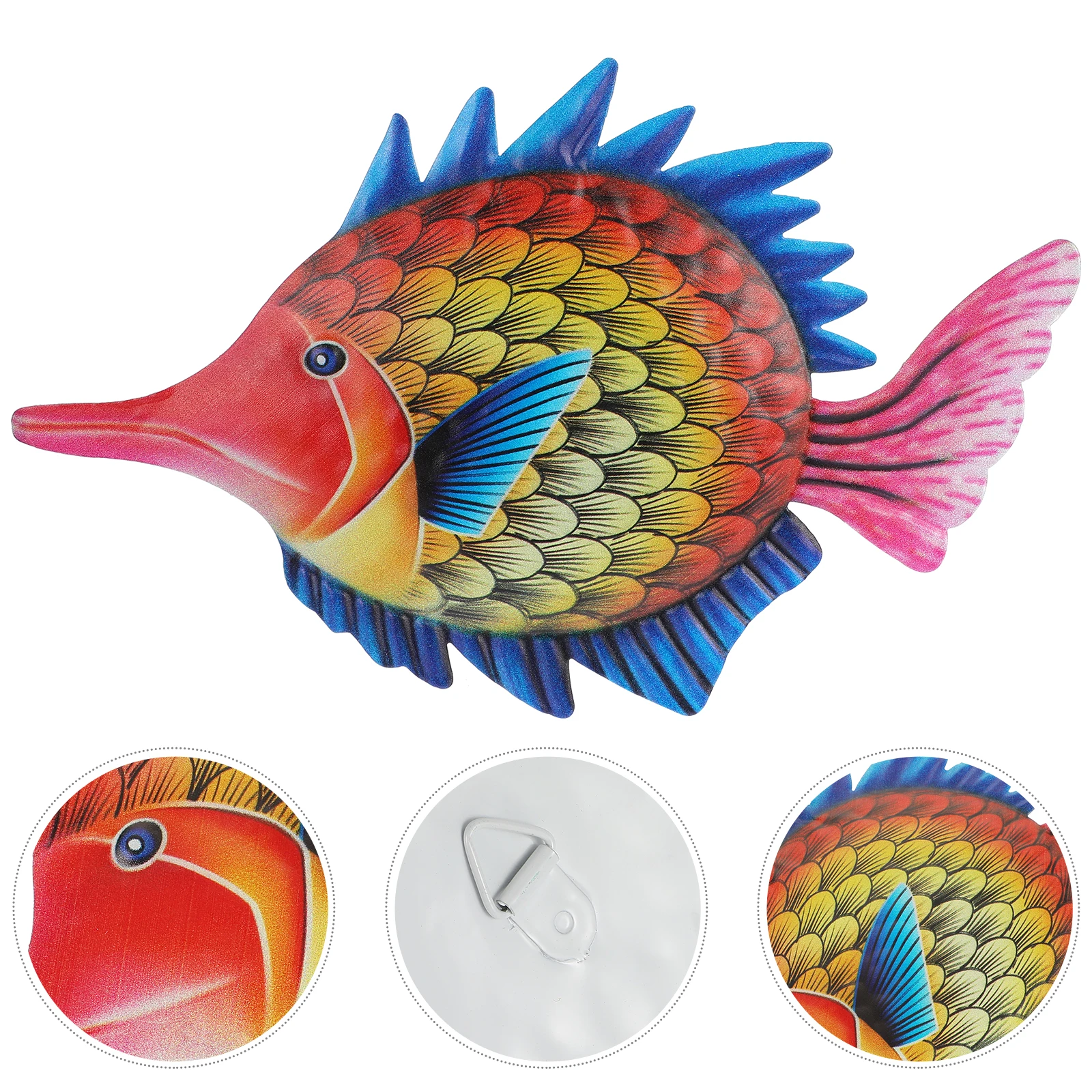 

Fish Wall Hanging Decorations Statue Ornament Floating Ornaments Nautical Metal Art