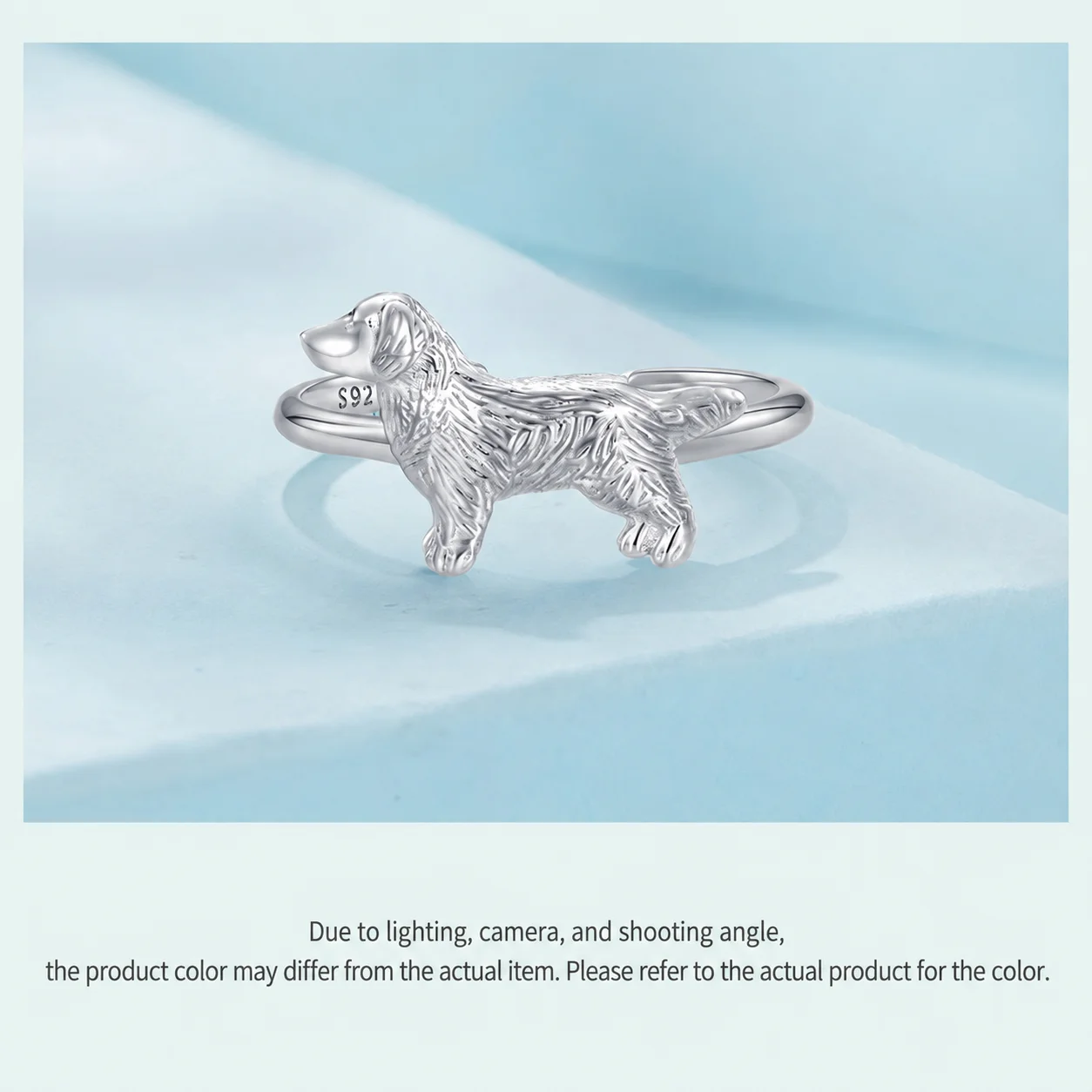 Golden Retriever Ring Lightweight Adjustable Open Ring Open Cuff Ring Cute For Friends Relatives Gift