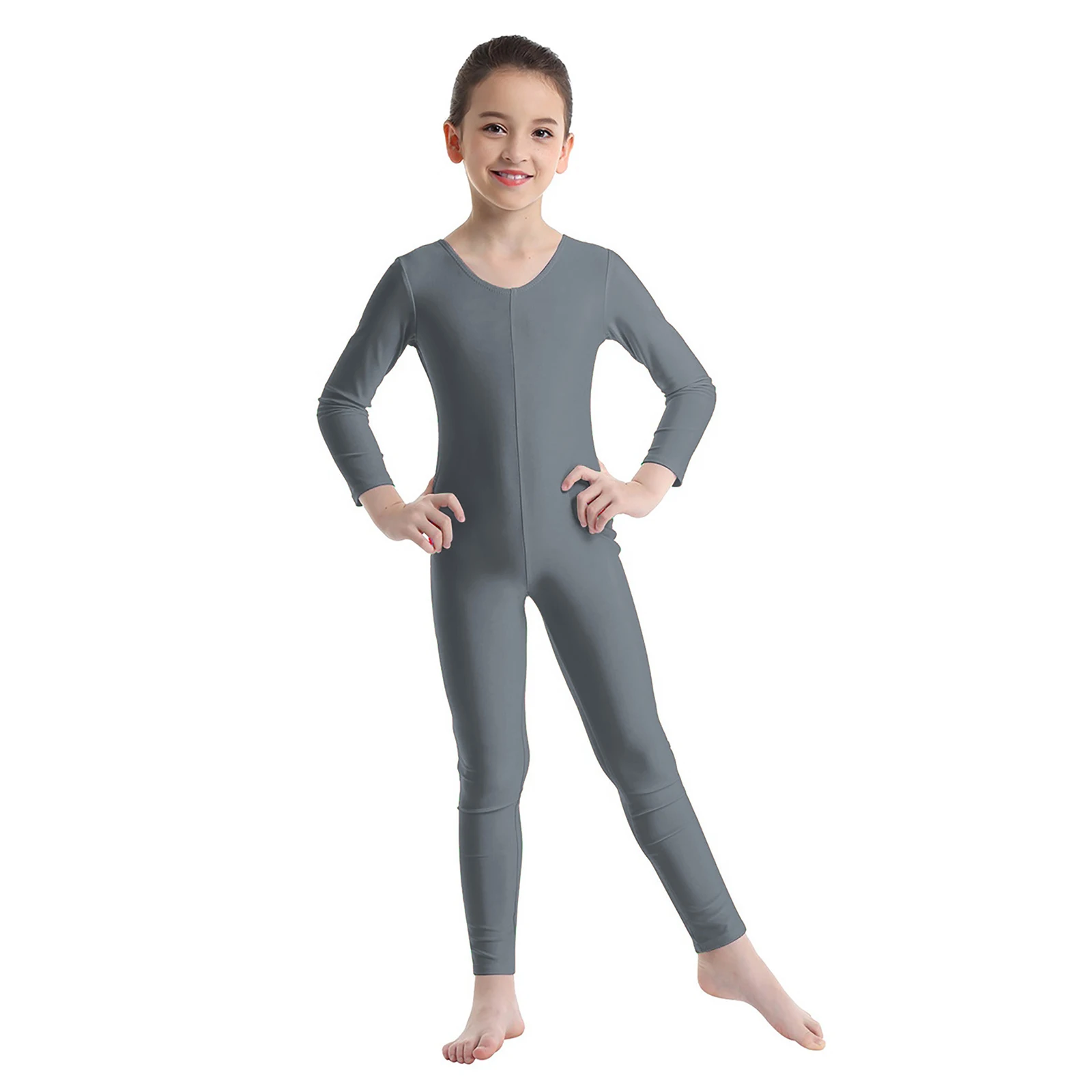 

Kids Girls Long Sleeves Bodysuit Ballet Dance Wear Gymnastics Leotard Jumpsuit Swimsuit for Ballet Dancing Unitard Dancewear