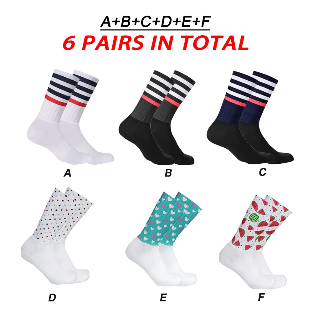 

Mid-Calf Sports Socks Unisex 6-Pack Durable Comfortable Soft Non-Slip Cycling Socks for Active Lifestyle