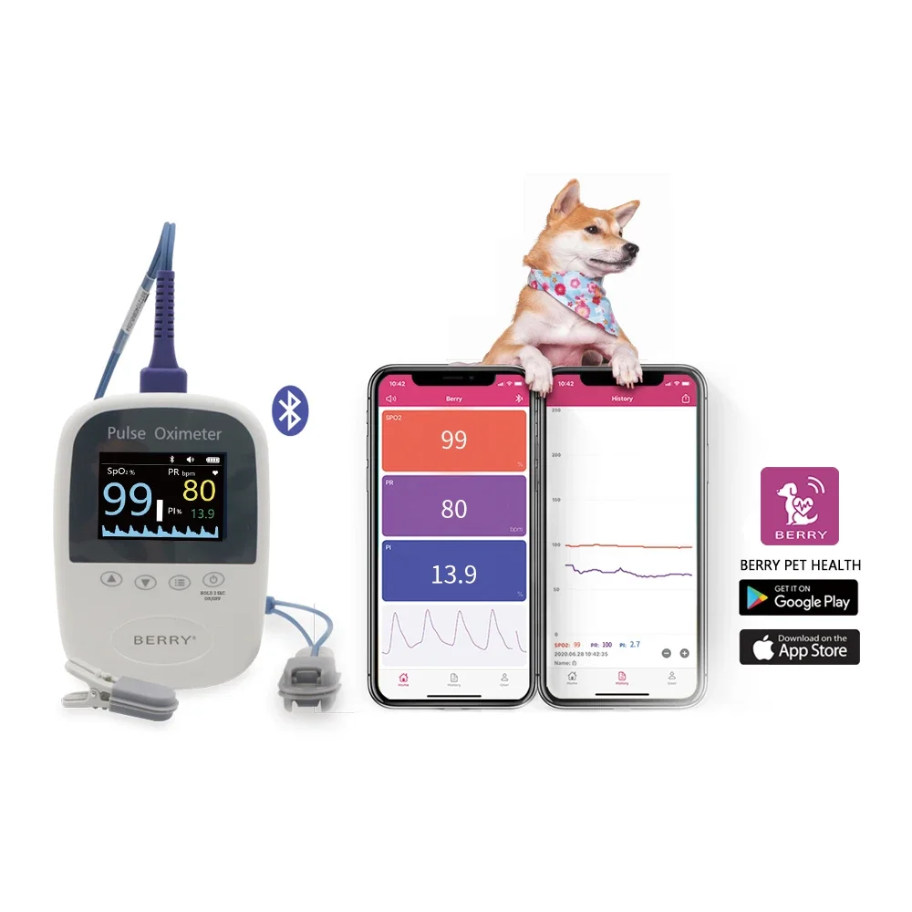 Berry Animal Nursing Veterinary Hospital Handheld Pulse Oximeter AM1000A