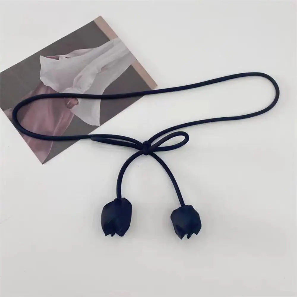 Unique Cloth Tulip String Waist Belt Soft Fabric Handmade Waist Rope High-End Tie Up Waist Chain Female Wear
