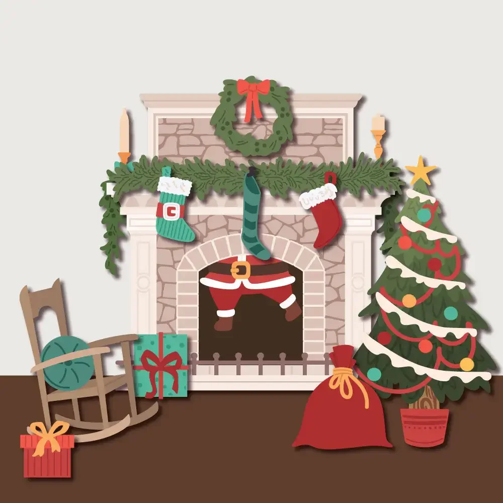 Christmas House Fireplace Pedal Car Clear Stamps Metal Cutting Dies Stencil Hot Foil DIY Diary Decoration Embossing Cut 2024 New