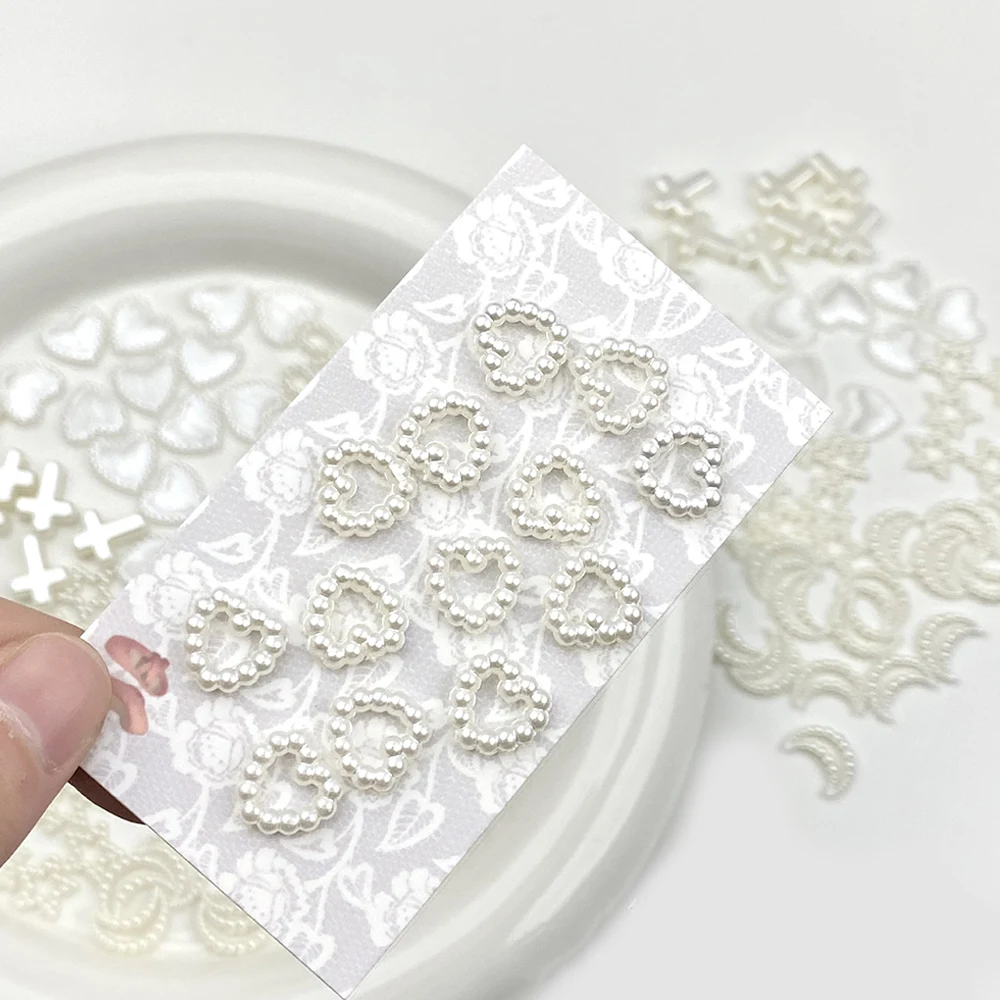 10PCS Charm Bow Moon Star Shape Card Cover Decor 3D Resin Packaging Material Nail Jewelry Facial Sticker Accessory DIY Card Bag