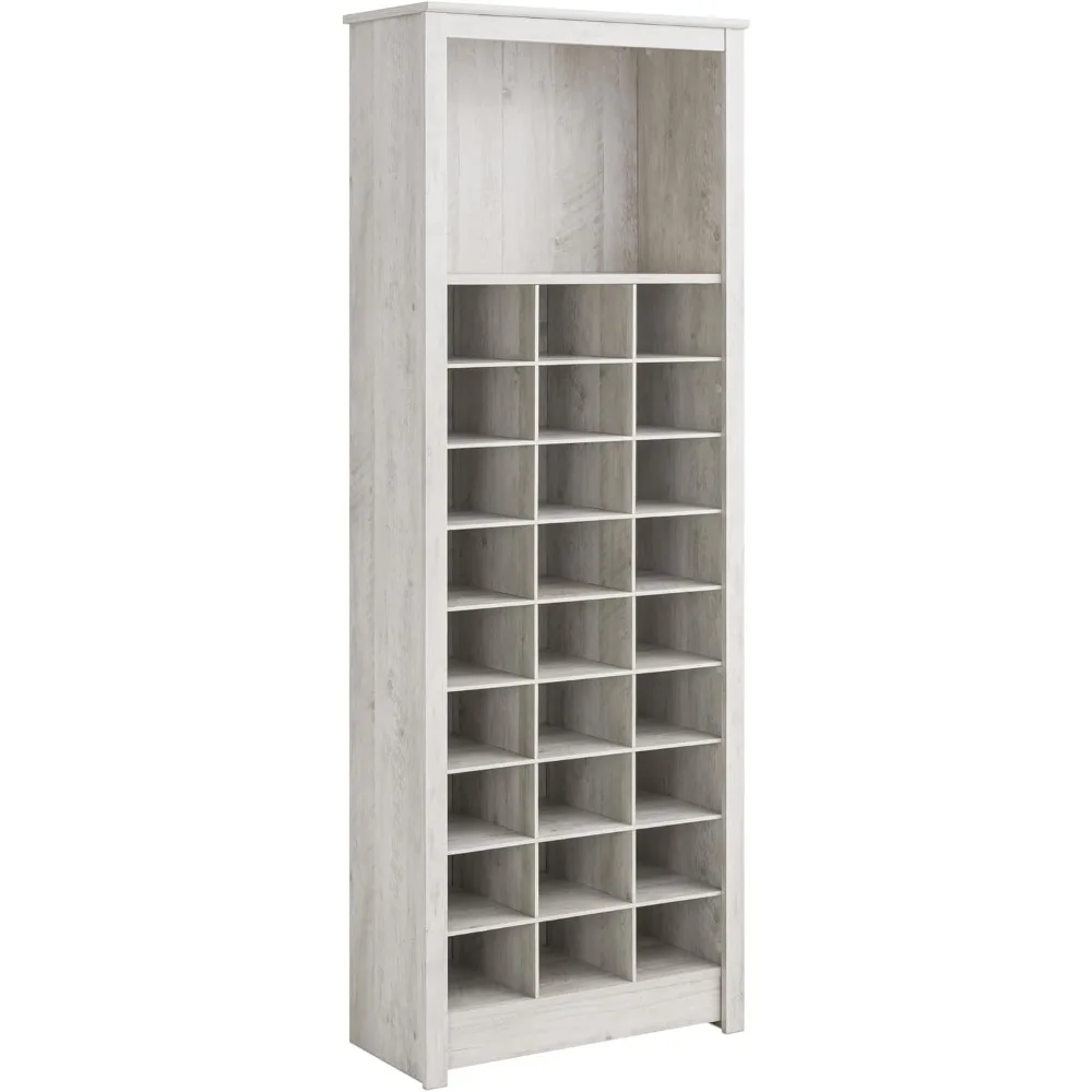 Organizador de sapatos, armazenamento, vitrine, 13 "d x 26" w x 72.5 "h, branco lavável