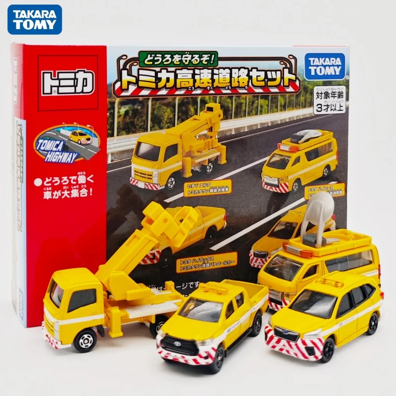 2025 New TAKARA TOMY Diecast Alloy Engineering Car Toy Gift Highway Vehicle Set Car Model Collection