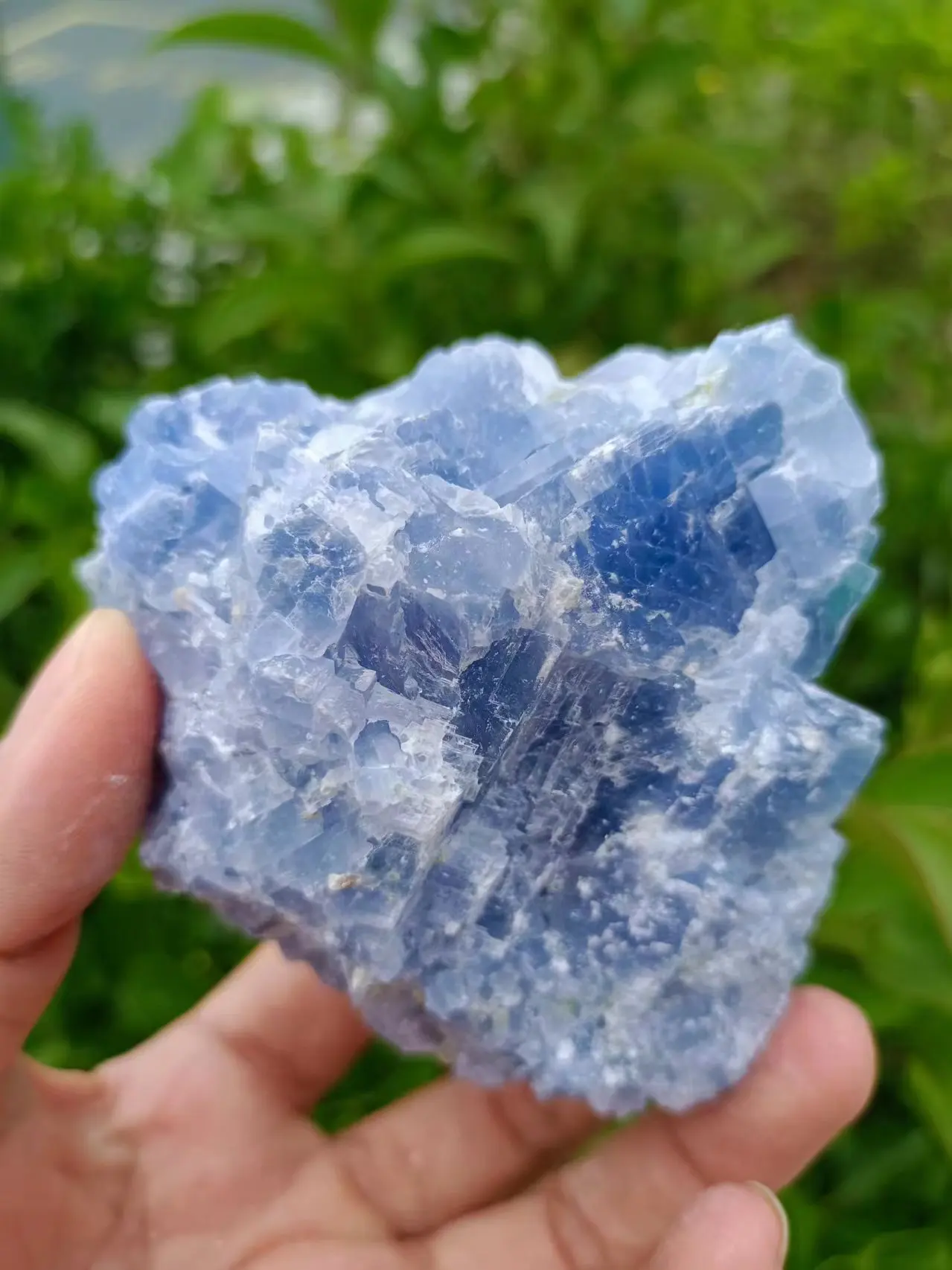 Natural Blue Calcite, Kyanite Crystal Quartz Ore, Mineral Reiki Healing Stone, Energy Degaussing Meditation Stone