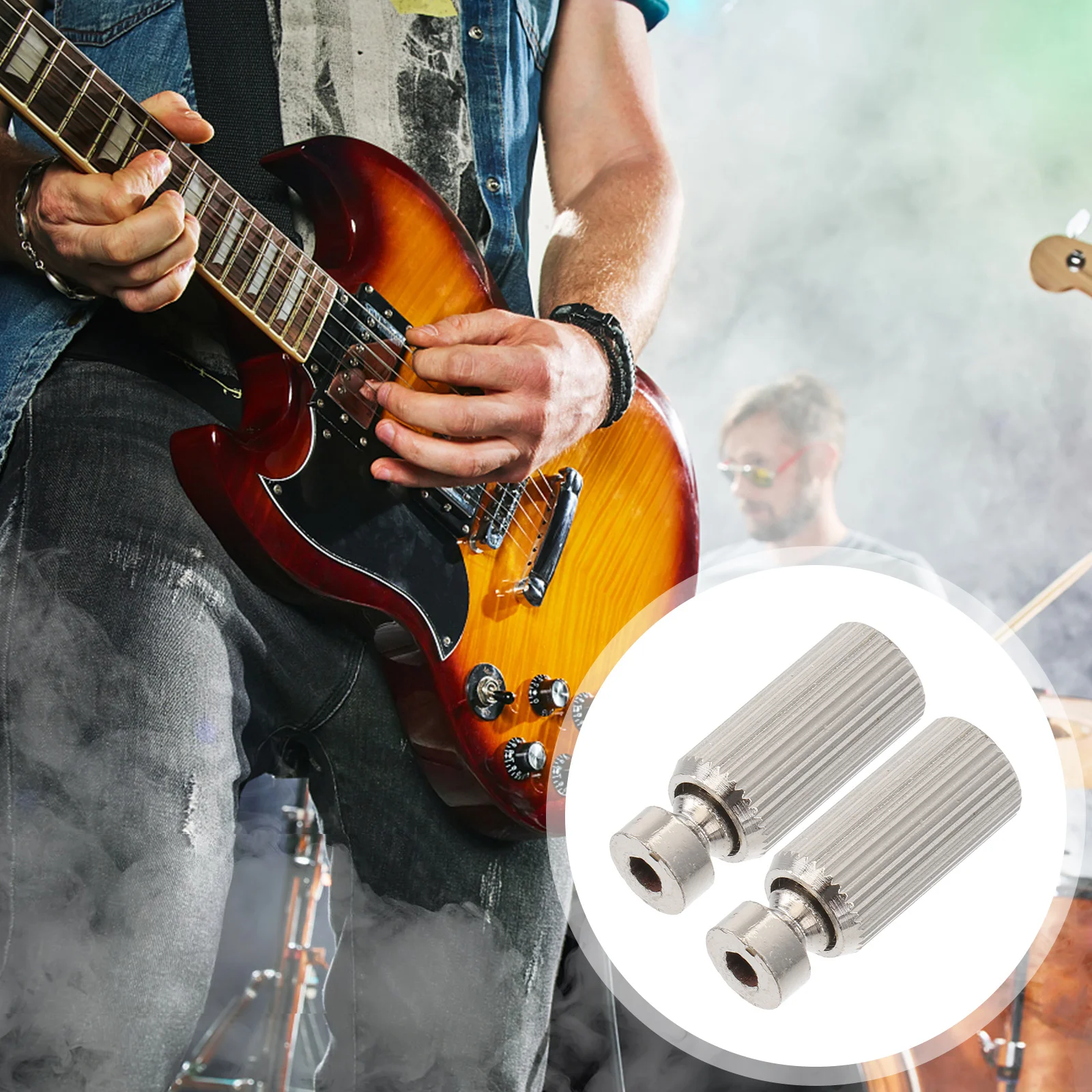 

2pcs Elevating Tremolo Bridge Studs Premium Metal For Electric Guitar Replacement Parts Adjustable Stud For Bass Guitar Repair