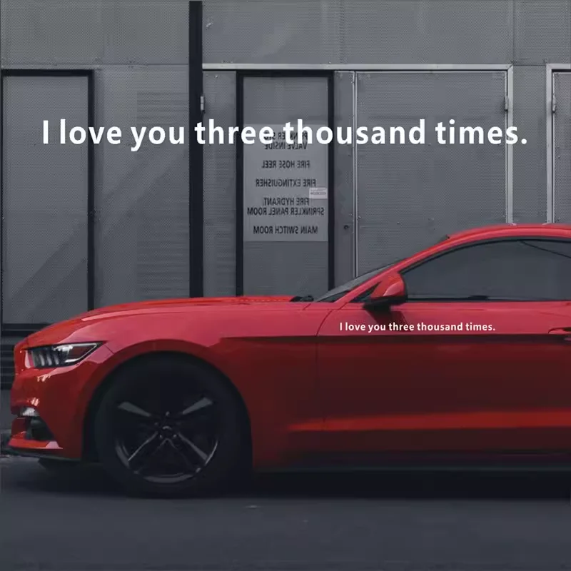 ملصق سيارة للمشاهير على الإنترنت باللغة الإنجليزية ، المنتقمون الرجل الحديدي ، أحبك ، ثلاثة آلاف مرة ، نص شخصي