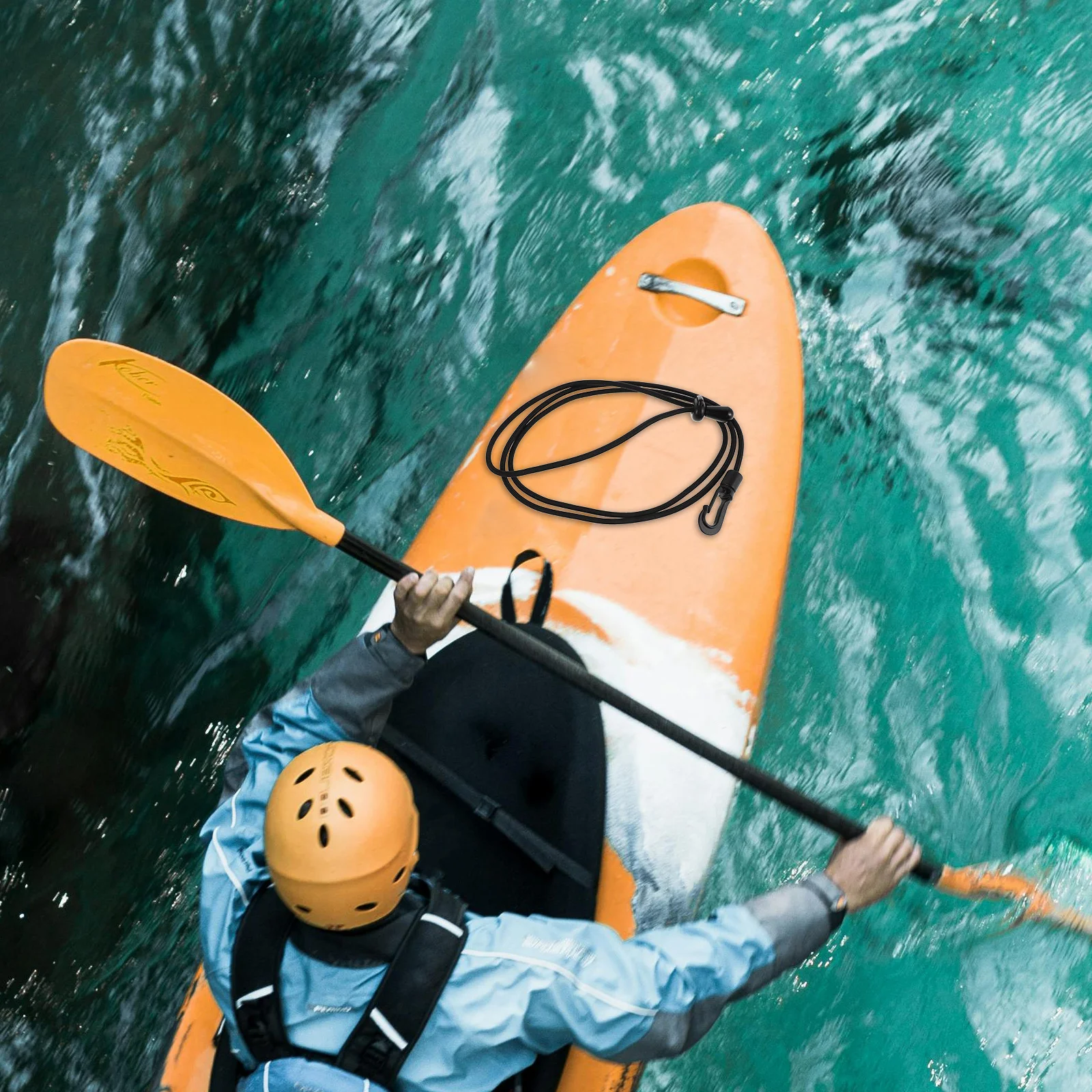 Linka zabezpieczająca przed zgubieniem do kajaka, deski SUP, wędki, linka do surfingu, elastyczna linka bungee, linka bezpieczeństwa z regulowanym karabińczykiem, wytrzymała