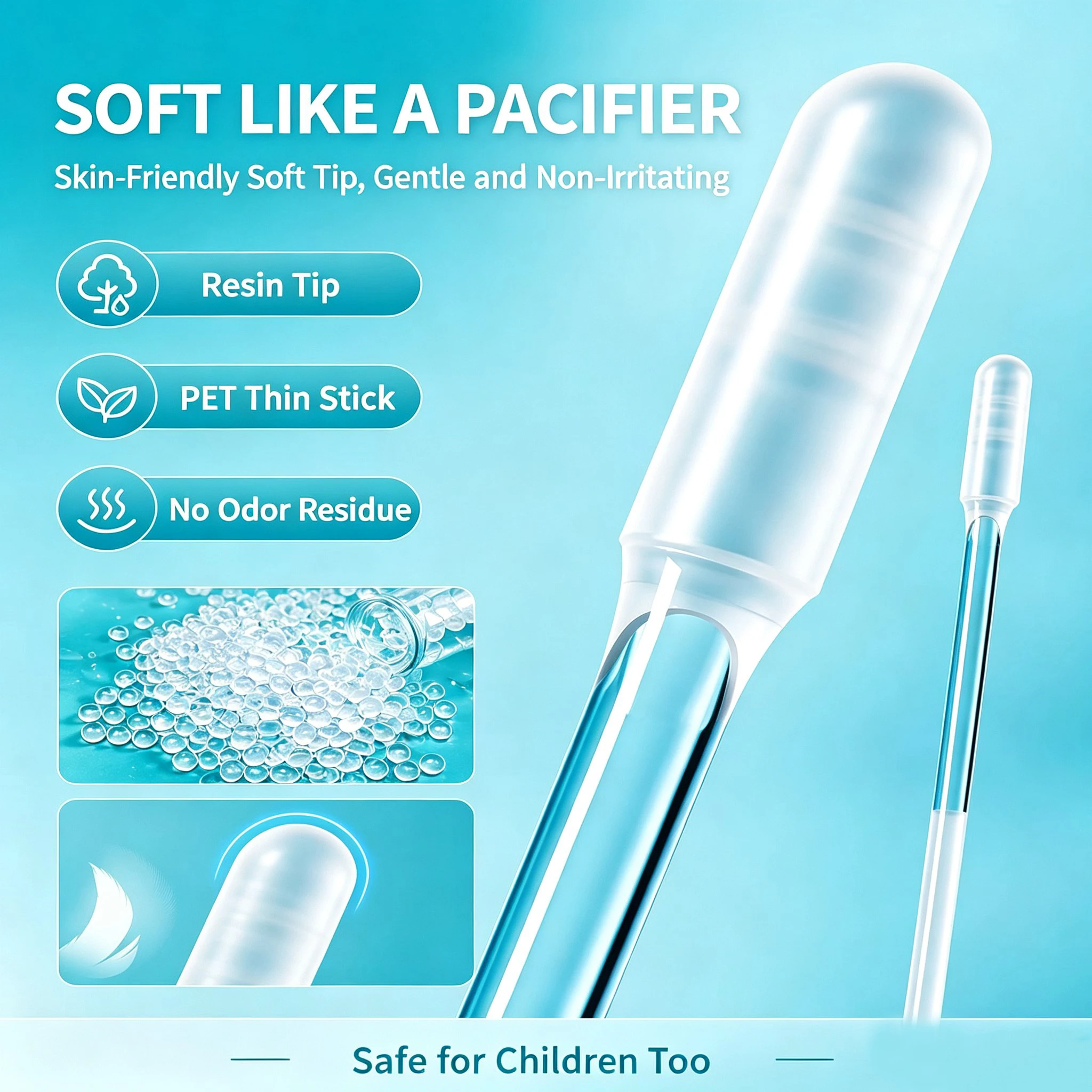 48Pcs Disposable Sticky Ear Digger Ear Digging Tool Ear Wax Cleaning Special Not Hurt Ear Digging Spoon Ear Digging Cotton Swabs