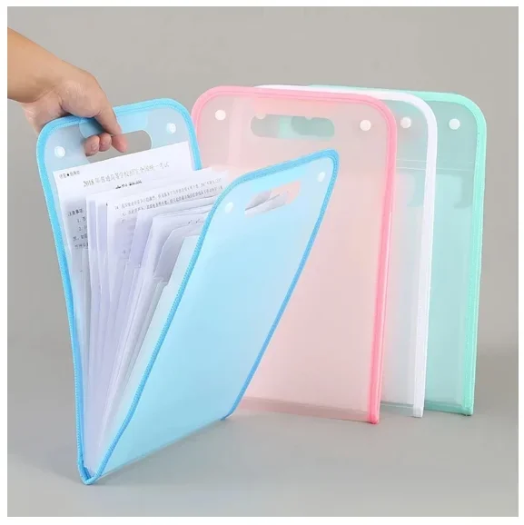 A4 Size 13 Pockets Expanding File Folder Portable Document Organizer Durable PP For Office Household Daily Storage