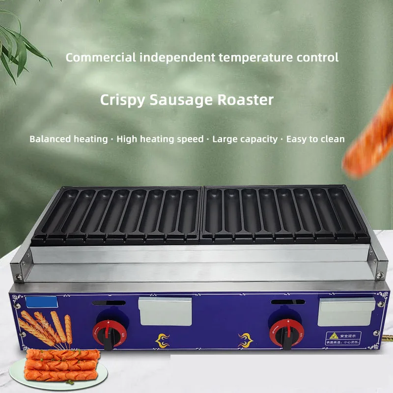 New Commercial Stall-use Electric Sausage Roasting Machine with Adjustable Rack Golden Crispy Hot Dog Maker Easy Operation
