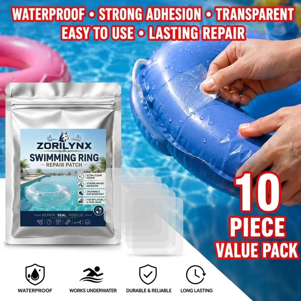 Inflatable Swimming Pool Repair Tape Swim Ring Patch Waterproof Air Leak Seal Vinyl Repair Patches Care Tools for Air Mattresses
