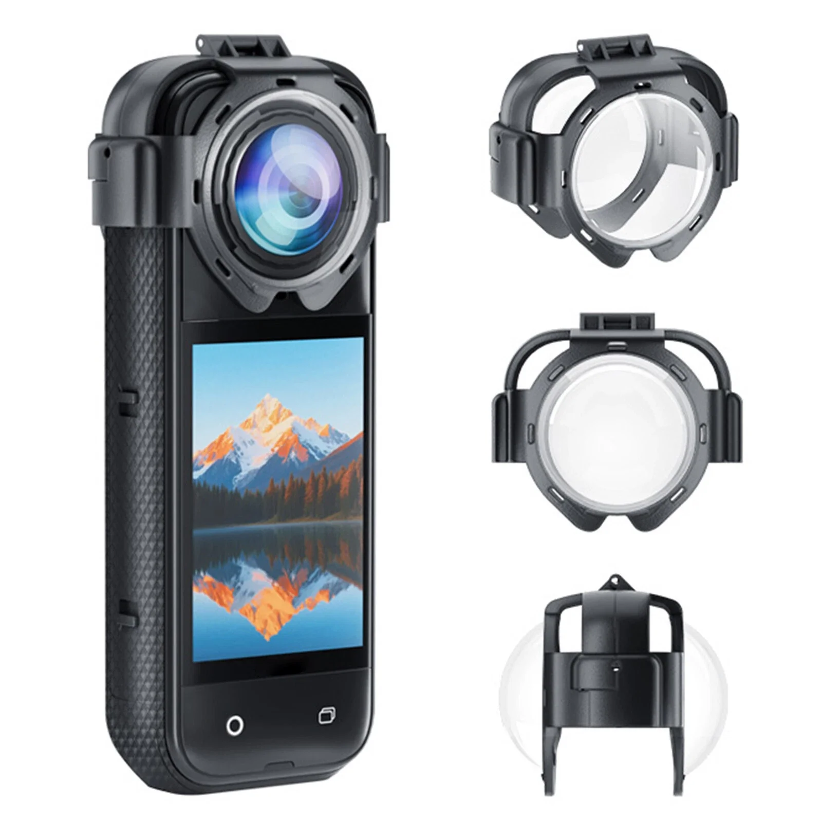 

Clip-On Optical Coating Tempered Glass Protector Lens Cap Cover for Insta360 X5