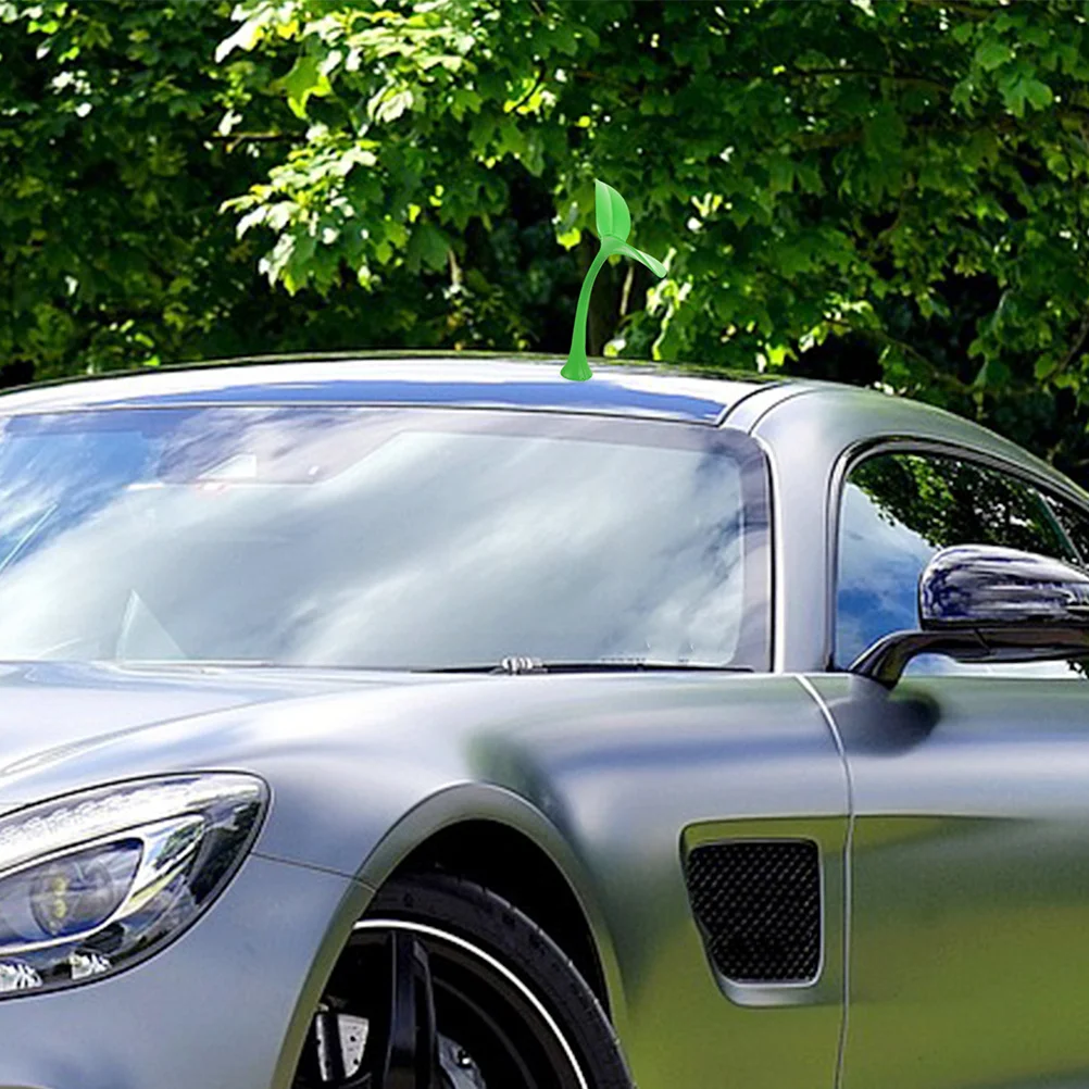 2 قطعة سقف السيارة الديكور ثلاثية الأبعاد تنبت النبات لطيف سهلة الاستخدام سقف السيارة الحلي هود الوفير ملصقات السيارة الخارجي #2