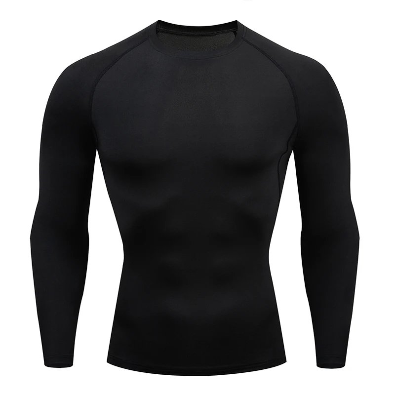 

Brand Compression Shirt Men Rashgard Fitness Long Sleeve Running Shirt Man Gym Under T Shirt Football Jersey Sportswear Tights