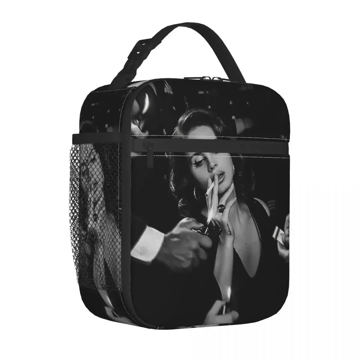 

Beauty Lana Del Rey Smoking Thermal Insulated Lunch Bag for Travel Portable Food Bag Cooler Thermal Food Box