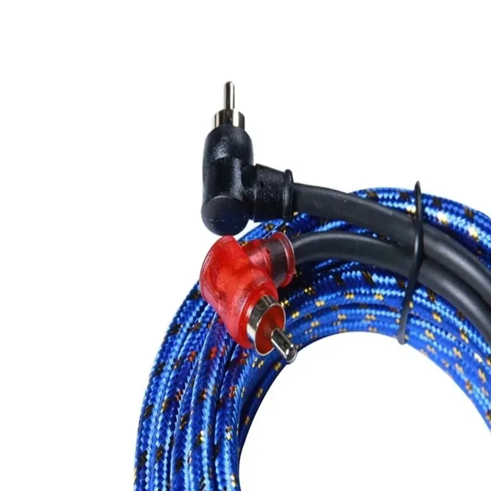 Modification Car Pure Copper Audio Cable Subwoofer Amplifier Audio System 2 RCA To 2 RCA Wire Automotive Signal Cable 1/2/3/5m