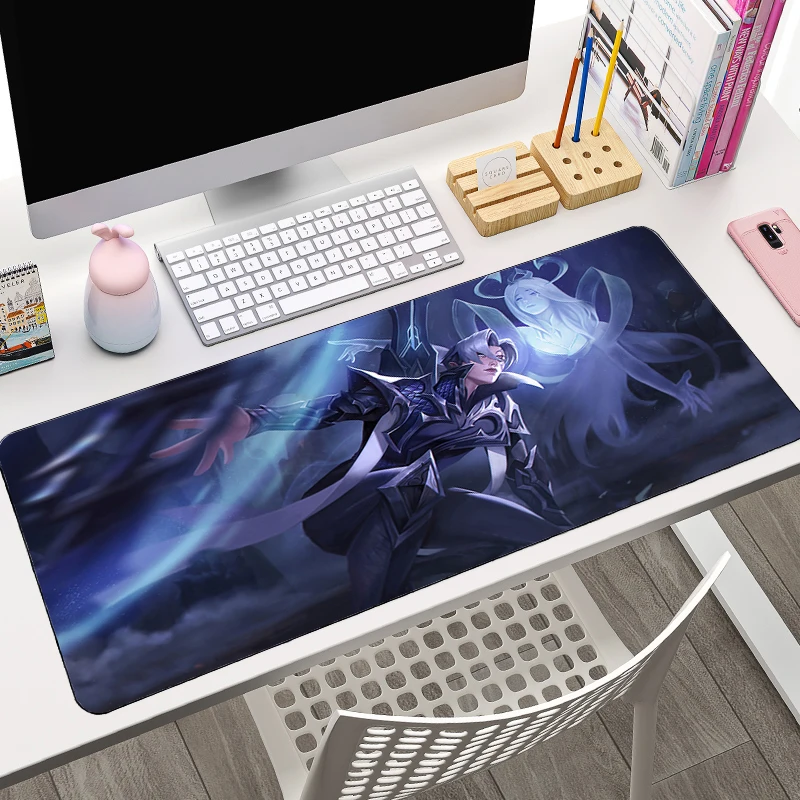 

Aphelios League Of Legends Keyboard Mouse Pad Laptop Gaming Accessories Desktop Mat Home PC Anime Gamer Mousepad 900x400 Carpet