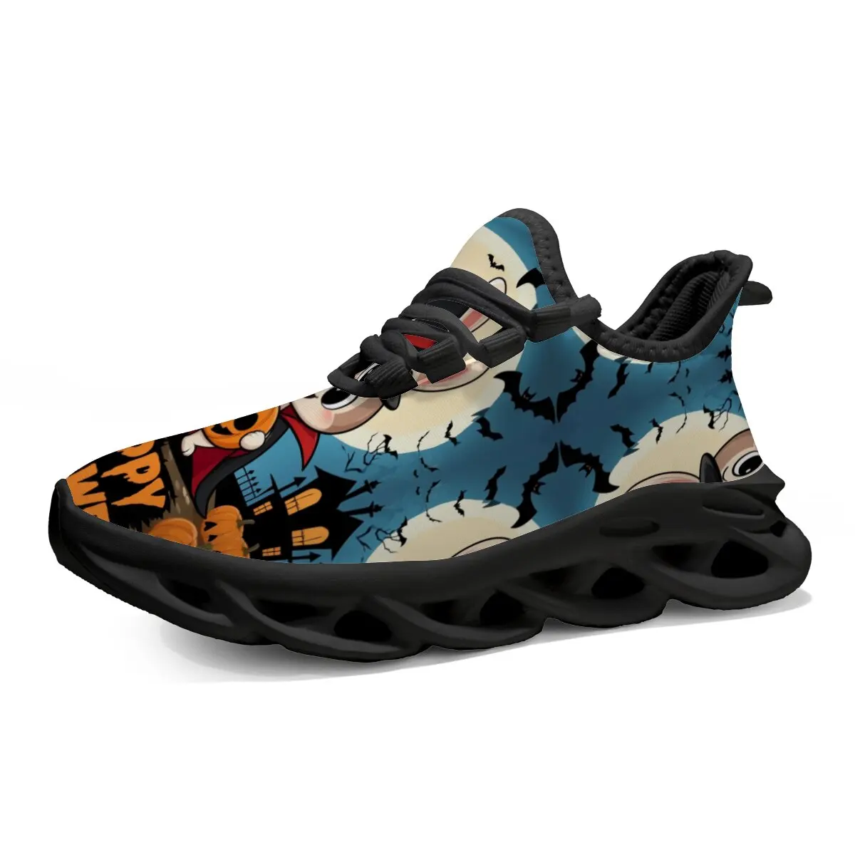 

Happy Halloween Mickey Cartoon Kids Girls Shoes Casual Sneakers for Kids with Bats Pumpkin Children Outdoor Walking Tennis