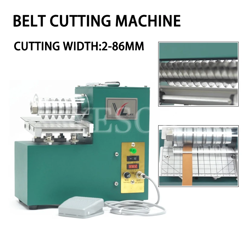 Leather Strip Belt Strap Cutting Machine with Edge Folding Leather Laminating Handmade Leathercraft Winding Brick Making Tufting