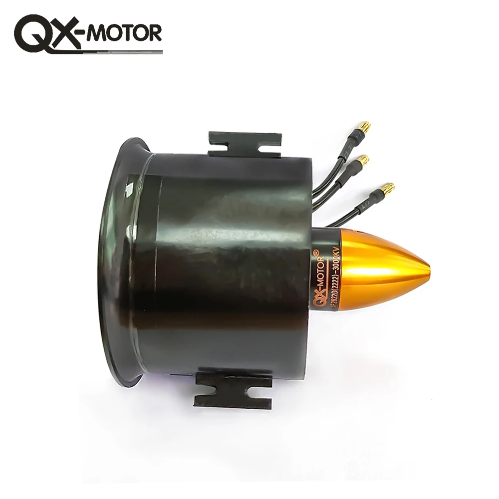 QX-MOTOR 70mm EDF 4S Motore Brushless QF2822 3000KV 6 Pale Ventola Canalizzata per FMS RC Aereo Ventilatore Canalizzato Aereo Parti FAI DA TE