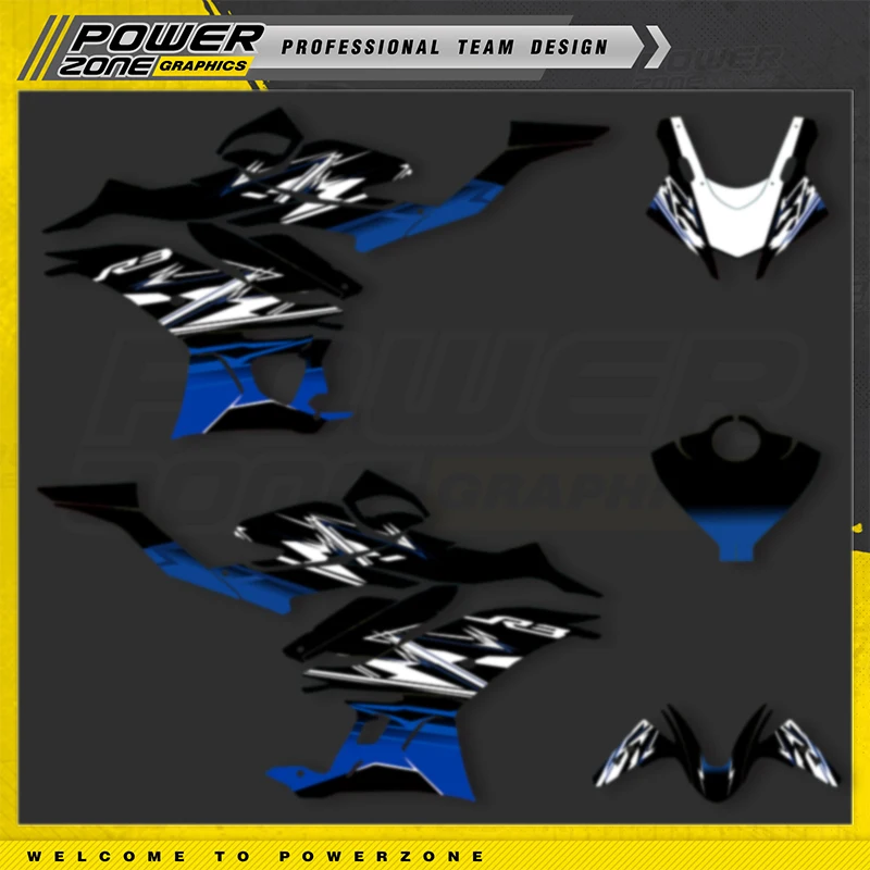 

PowerZone Custom Team Graphics Backgrounds Decals For 3M Stickers Kit For YAMAHA R3 2019 2021 2022 2023 R3 002