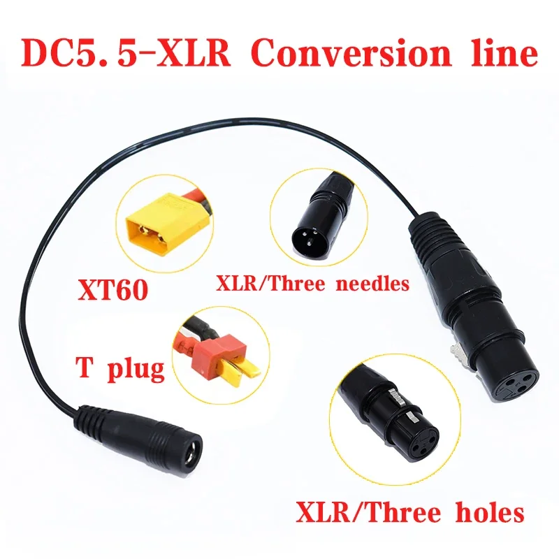 DC5.5*2.1mm-T Plug XT60 XLR connector, suitable for 12V 12.6V 12.8V 36V 42V 48V 54.6V 60V 72V 62.7V 84V DC port battery charger