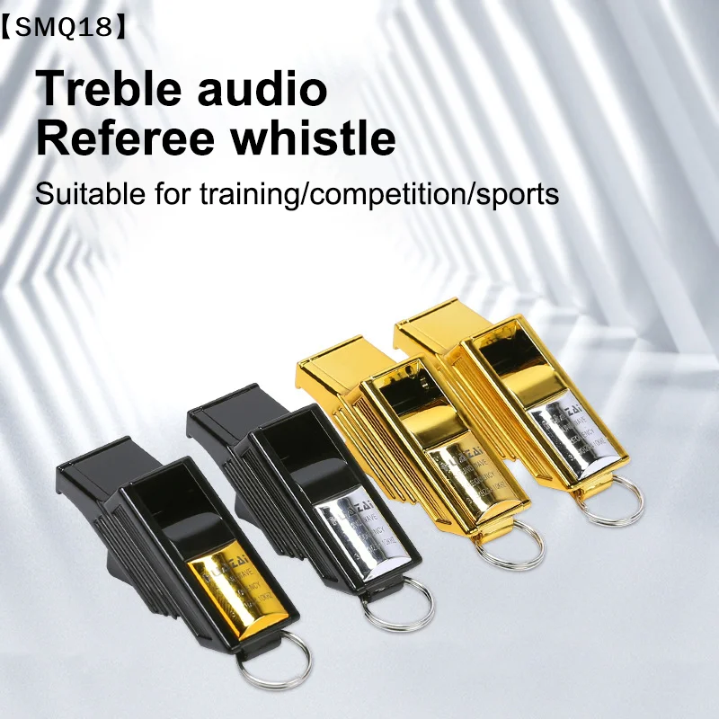 Professional Soccer Referee Whistles Big Sound Gold Silver Football Whistles Seedless Plastic Emergency Basketball Whistle【SMQ】