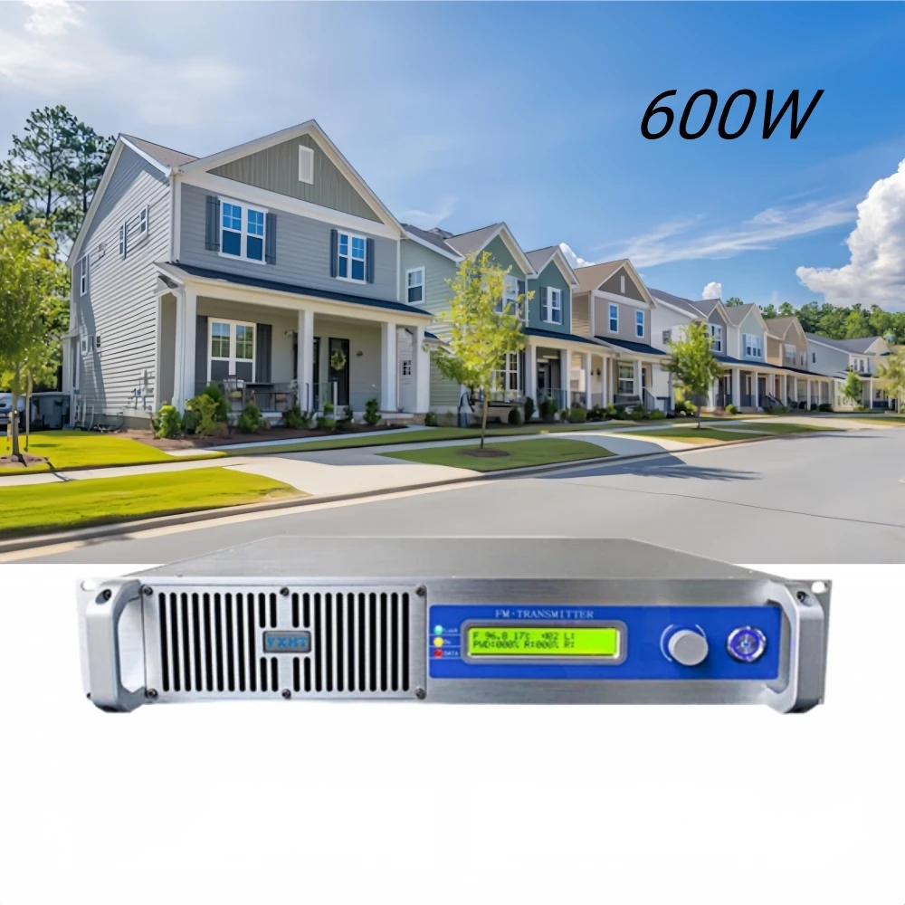 เครื่องส่งสัญญาณ FM รุ่น RU-600W รองรับไฟ 110V/220V - ทนทานและเสถียร ควบคุมอุณหภูมิอัจฉริยะ สำหรับใช้ในมหาวิทยาลัย/วิทยุ ได้รับการรับรองมาตรฐาน ISO/FCC