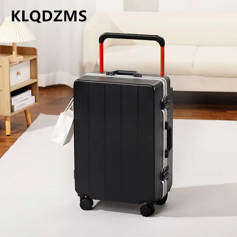 KLQDZMS Nieuwe Koffer 20 "22" 24 "26" 28 Inch Grote Capaciteit Trolley Case ABS + PC Boarding Box Dames Handbagage Reisbagage