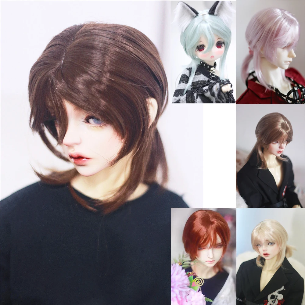 

D04-P109 children handmade toy 1/3 1/4 1/6 uncle doll BJD/SD doll's cool braided milk silk false wig 1pcs