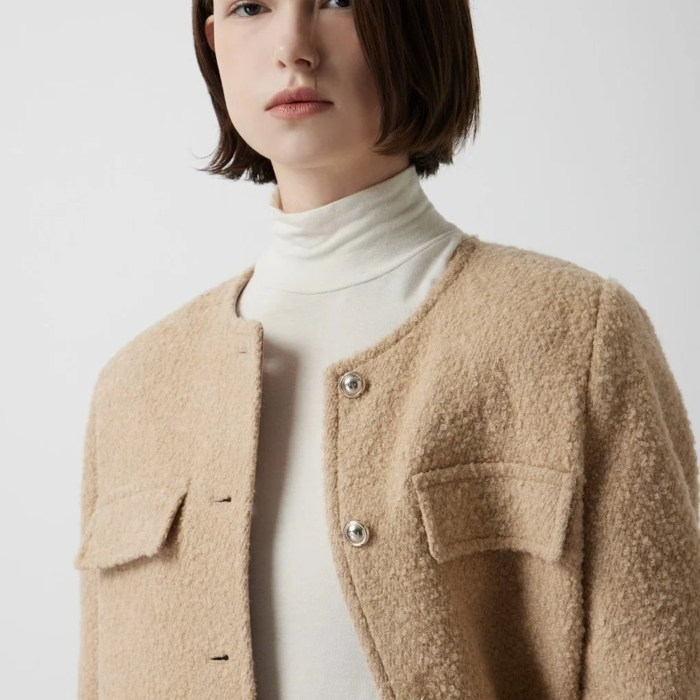 

Mimifa ZC Pure Original: Элитное шерстяное пальто на осень-зиму, твидовый жакет на одной пуговице, женская модная верхняя одежда