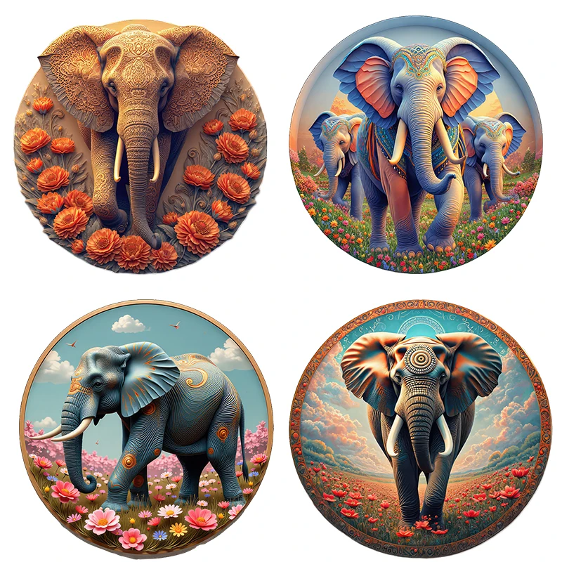 Three Ratels CF76 Nature's Elephant Art Animal Stickers for Home Decoration