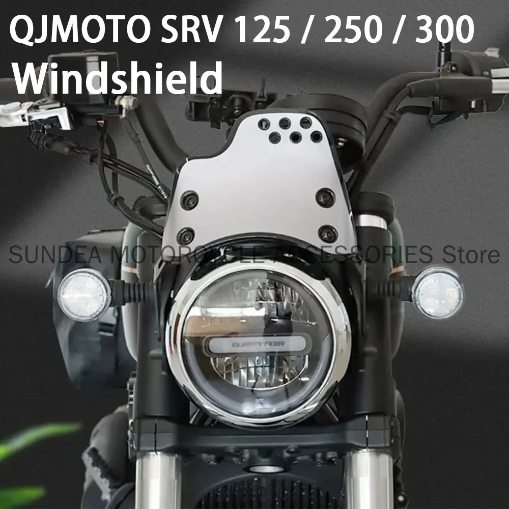 

New Motorcycle Accessories Fit QJMOTO SRV300 Retro Style Windshield Apply For QJMOTO SRV300 SRV125 SRV250 SRV 125 / 250 / 300