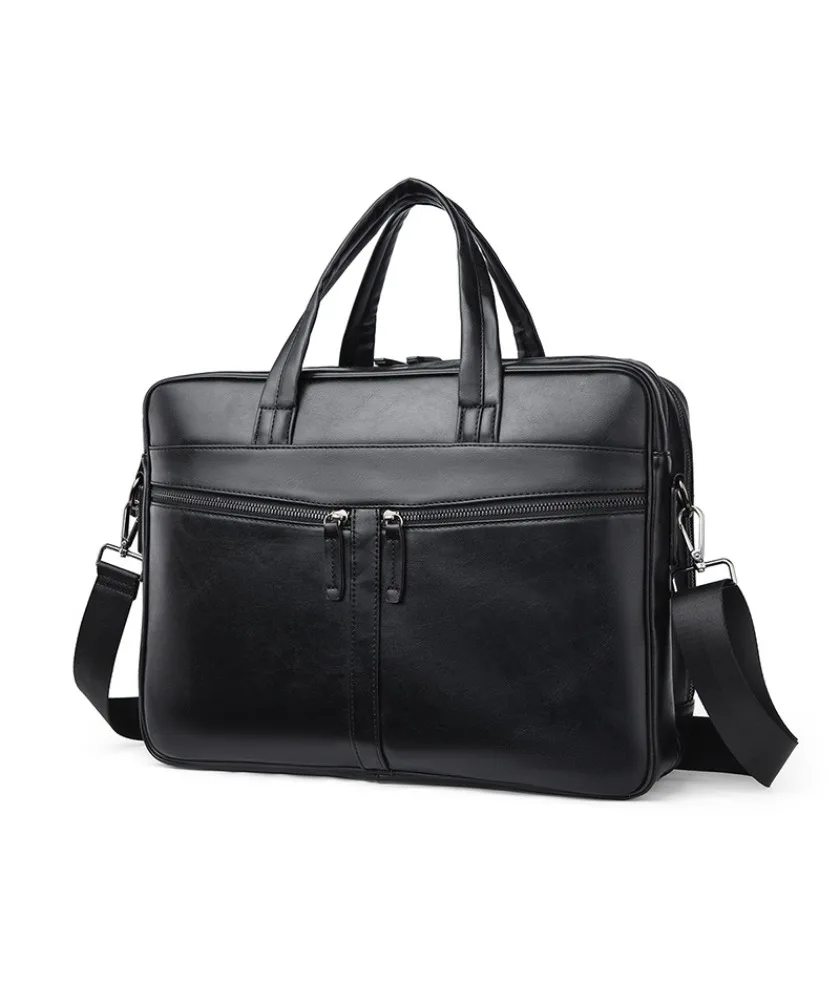 Large capacity messenger portable a4 file bag multi-layer zipper for business 15.6 inch computer bag