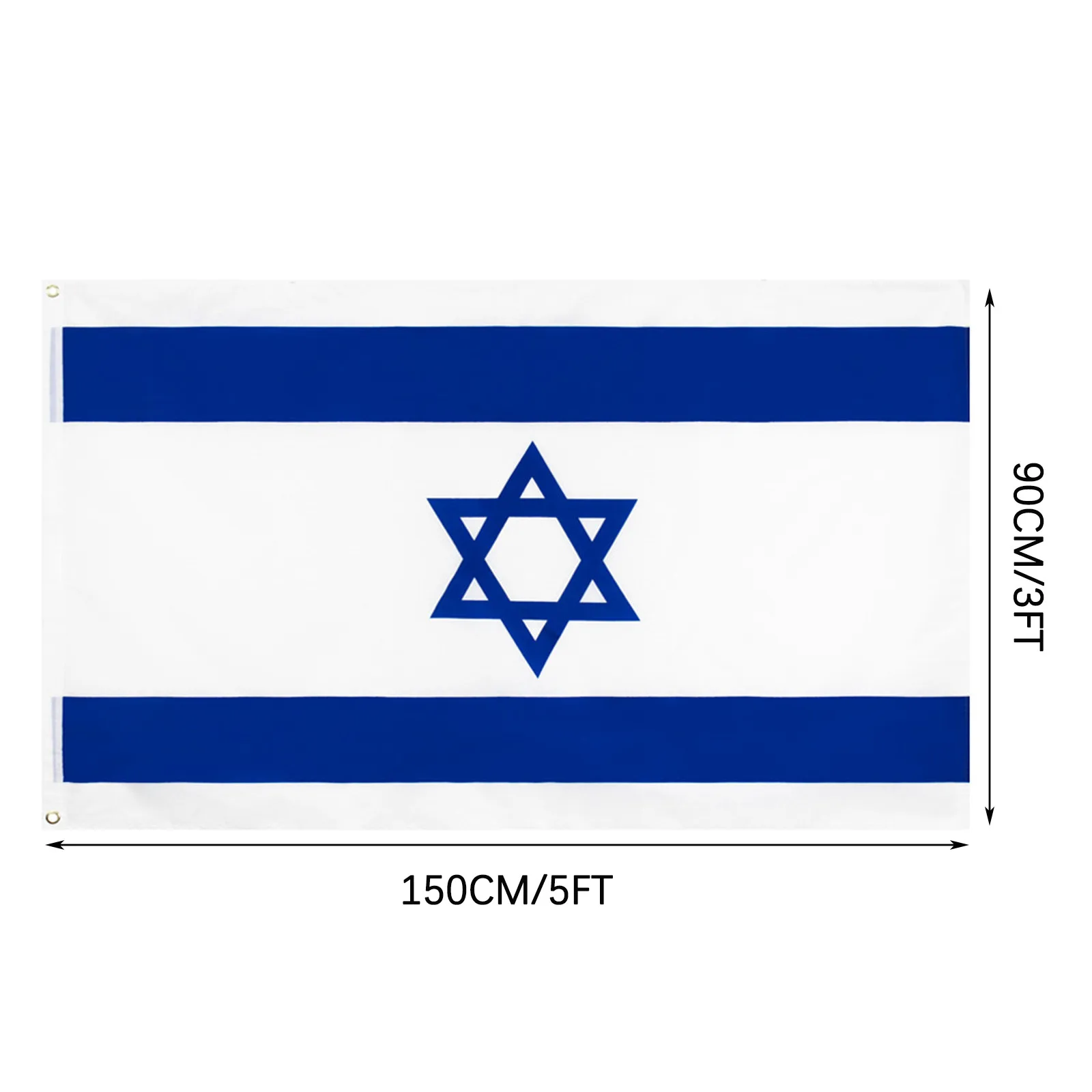 3x5 kaki Palestina & Israel-warna hidup dan memudar bukti-tajuk kanvas dan jahitan ganda-bendera Palestina poliester dengan