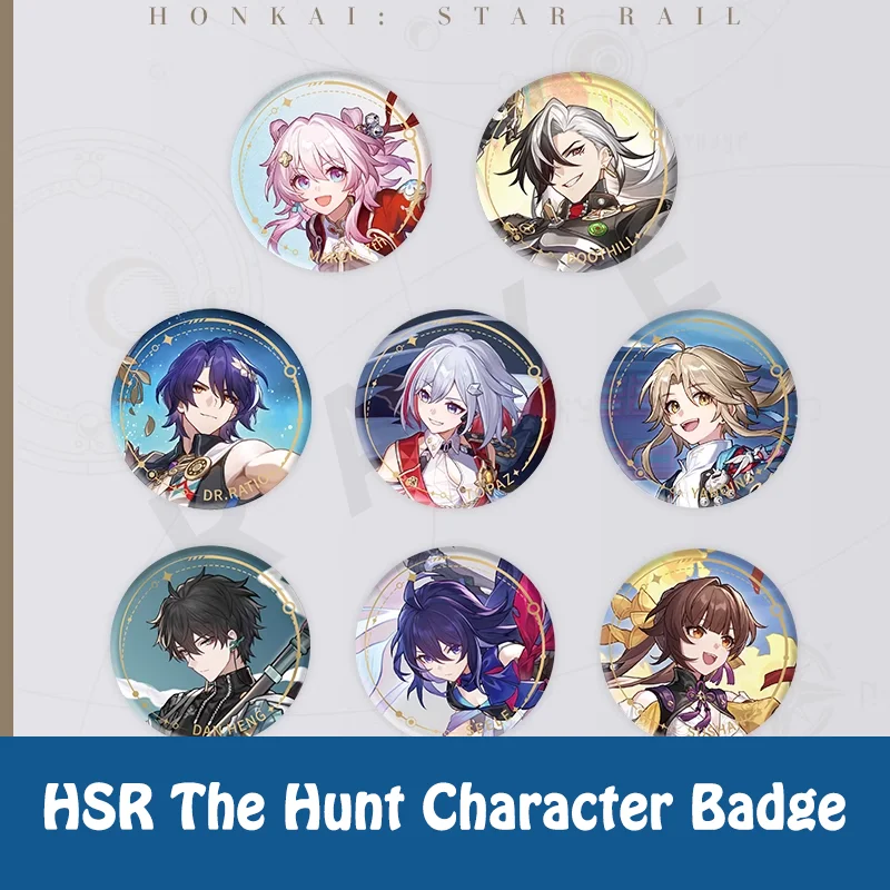 Original Honkai Star Rail The Hunt Character Badge Seele Topaz Fei Xiao in Stock